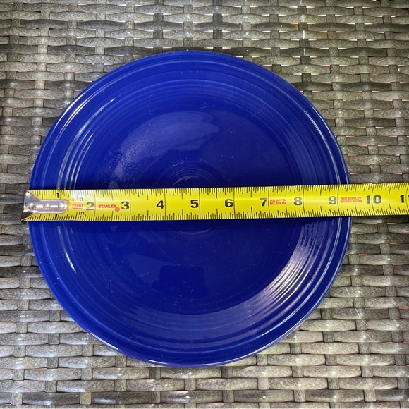 Vintage Fiesta Cobalt Luncheon Plate 9 1/2” Genuine Fiestaware HLC USA No Stamp - Picture 3 of 3